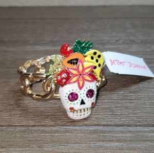 Betsey Johnson Rio Sugar Skull and Fruit Bracelet.